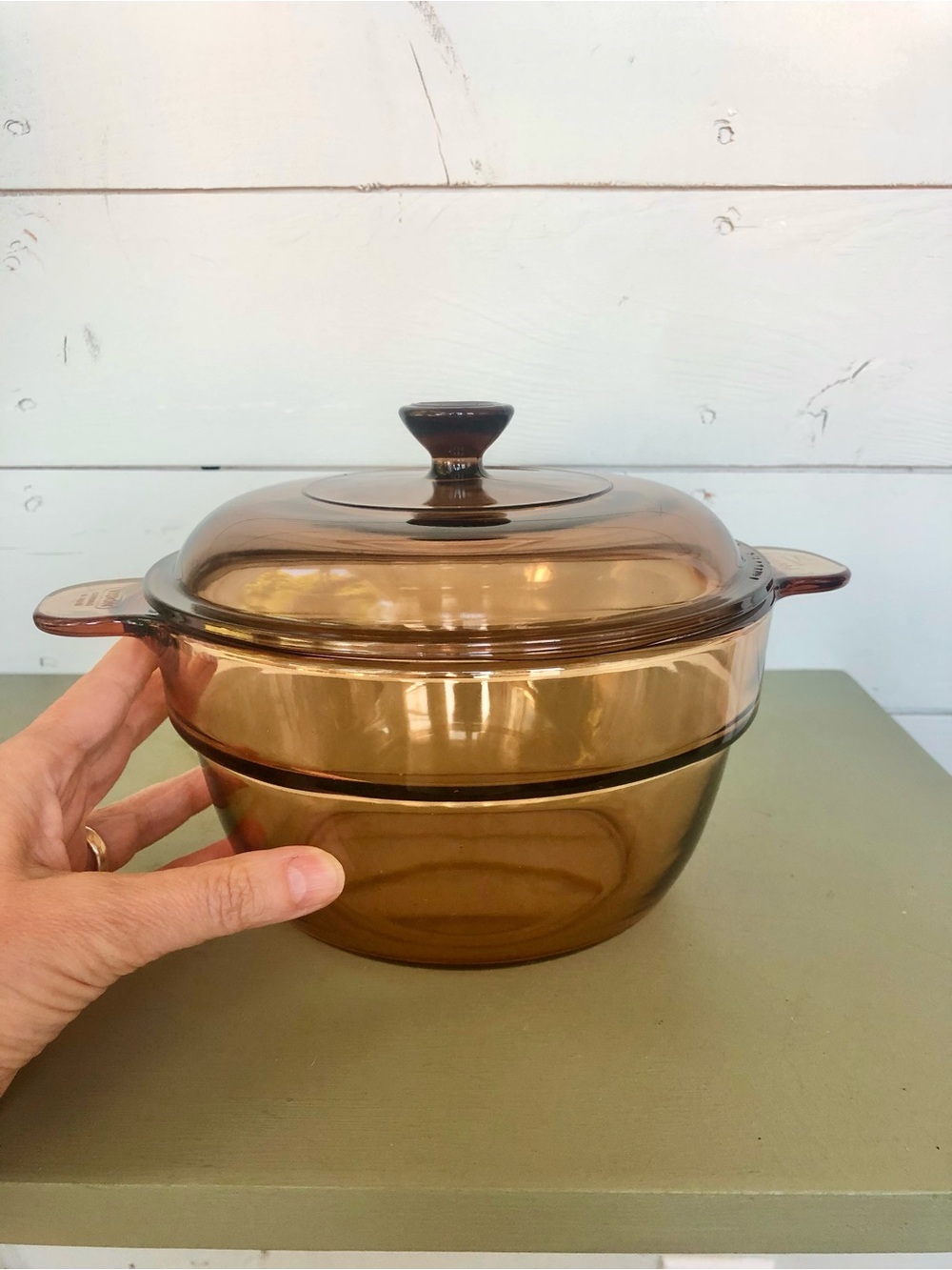 VISION Corning 1.5L Double Boiler Insert with Lid V-20-B and V-15-C